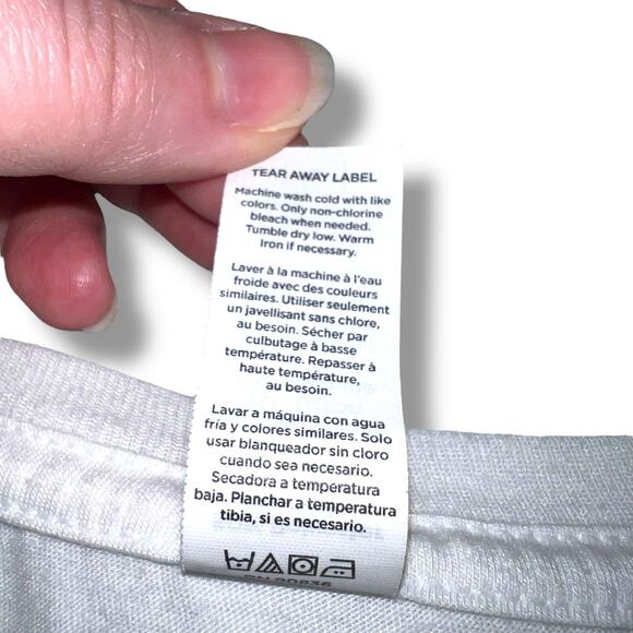 District Womens Perfect Tri T Shirt Graphic Print Shell Gas Station Retro Large - Picture 7 of 7